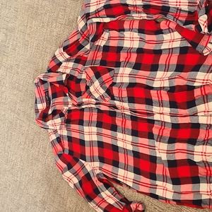 Red, White, and Blue Plaid Shirt